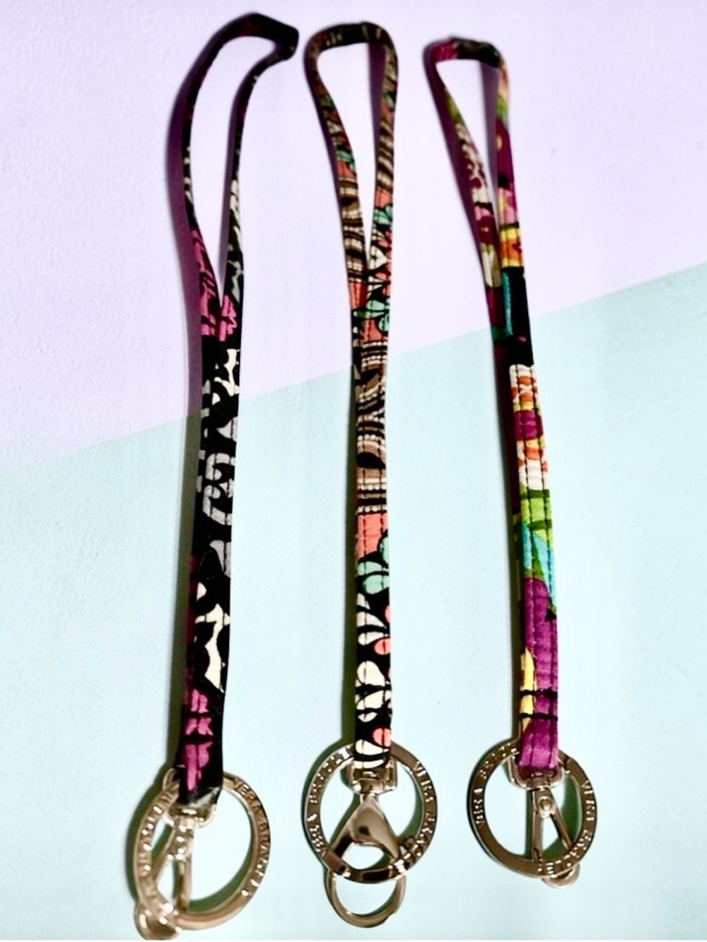 Vera Bradley Multicolor Patterned Wristlet Key Straps
